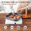 SENSARTE Nonstick Grill Pan for Stove Tops, Versatile Griddle with Pour Spouts, Square Big Cooking Surface, Durable Skillet Indoor & Outdoor Grilling. PFOA Free,12Inch