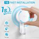 LUXEAR Heavy Duty Waterproof Shower Hooks 6 Pack - Suction Hook, No Drill Damage-Free Removable Reusable Wall Hooks for Bathroom Kitchen Towel Bathrobe Loofah Shower Hooks (Max Load 11LB/5KG)