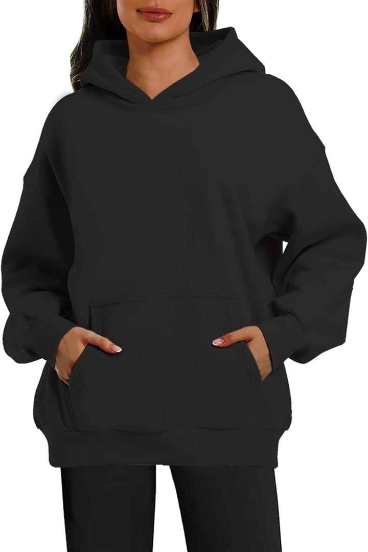 kims cosiart Hoodies Oversized Sweatshirts hoodies for women (Large, Black)