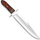 Handmade D2 Steel 14 Inches Full Tang Bowie Knife with leather sheath, Hunting knife with Wood Handle and steel Guard Ideal for Bushcraft, Camping, Survival, Hunting & outdoor use (I9S6)