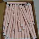 Rossesay 48 Pcs Flameless LED Taper Candles Battery Operated Candles 4 Sizes of 8.5'', 9.65'', 10.83'', 12.8'' Flameless Candlesticks Flickering for Halloween Christmas Church Wedding(Dusty Pink)