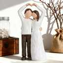Romantic Couple Figurine Statue Resin Wedding, Love Sculpture for Valentines Day, Couples Figurine for Home Decor, Wedding Cake Topper, Romantic Couple Gift
