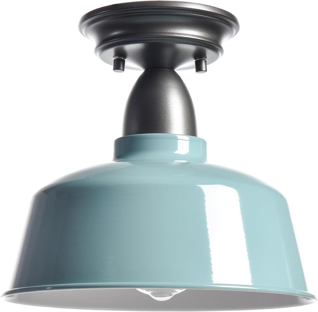 Blue Ceiling Light Fixture Macarons Indoor Ceiling Lights for Hallway Laundry Basement 10 in Barn Style Kitchen Light Fixtures Outdoor Ceiling Lights for Porch