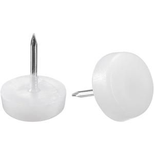 uxcell Furniture Feet Nail Plastic Glide Nails Chair Table Leg Protector 16mm Dia White 60pcs