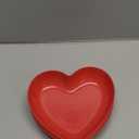 12 Pcs Valentine's Day Heart Shaped Bowls 5.7 Inch Heart Shaped Wheat Straw Small Snack Dessert Dishes Salad Plates for Dinner Appetizer Sauce Dish Dipping Snack Fruit Dessert Steak Serving (Red )