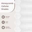 Allesin Zen No Drill Blinds for Windows Blackout Cordless Cellular Shades Honeycomb Blinds Pull Down, Free Stop Easy Install for Home and Office, Light Filtering, White, 35" W x 64" H