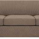 H.VERSAILTEX 4 Piece Stretch Sofa Covers for 3 Cushion Couch Covers for Living Room Furniture Slipcovers (Base Cover Plus 3 Seat Cushion Covers) Thicker Jacquard Fabric (Large Sofa, Macchiato)