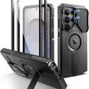 Dexnor for Samsung Galaxy S26 Ultra Case with Camera Cover & Adjustable Kickstand & Screen Protector, Compatible with MagSafe, Rugged Shockproof Bumper Cases Magnetic Protective Cover(2026),6.9" Black