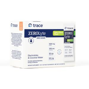 Trace Minerals ZeroLyte Salty Citrus Flavor - Sugar Free Electrolyte Drink Mix - Supports Hydration, Energy, Stamina - Ancient Sea Salt, Full Spectrum Minerals, Coconut Water - 30 Packets
