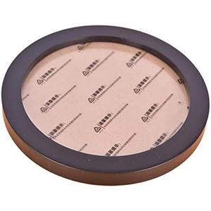 EIFINE 7-12 Inch Round Wooden Photo Frame Solid Color Wall Hanging Photo Frame Metal Snap DIY Decor for Living Room (Black, Size : 12inch)
