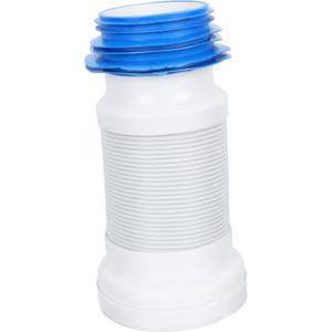 Alipis ABS & Stainless Steel Toilet Drain Hose, Expandable, Universal Connector, White, 9.82"L x 4.95"OD, 1 Pack