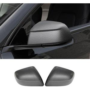 ABS Side Mirror Covers for Tesla Model Y Juniper, Compatible With 2025 2026 Model Y Juniper Rearview Mirror Cap Guards Anti-Scratch & UV Protection (MY Juniper - Matte Carbon Fiber Pattern)