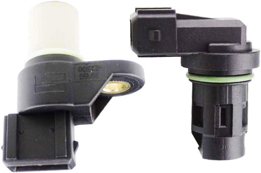 2pcs Crankshaft + Camshaft Position Sensor Kits for 2004-2012 Hyundai Elantra 2.0L; 2005-2008 Hyundai Tiburon 2.0L; 2005-2009 Hyundai Tucson 2.0L