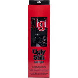 Ugly Stik GX2 Spinning Reel and Fishing Rod Combo Travel Kit, Includes Cloth Travel Bag, Graphite and Fiberglass Rod with Clear Tip Design, New Model, 30 Size Reel - 6' - Medium - 4pc