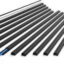 ZhiYo 204in Cord Covers for Wires on Wall, One Small Cord Hider Wall, Self-Adhesive TV Cable Hider, Paintable Wire Covers for Cords, Black Cable Management Raceway Kit, 12x L17in W0.5in H0.3in