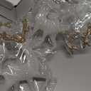 Kasyat 41 Pcs Christmas Village Set LED Lighted Christmas Village Accessories White Houses with Xmas Tree Deer Streetlight Figurines Crafts Town Scene