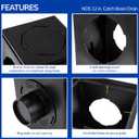 NDS 1200BKITRTL1PK Square Catch Basin Drain Kit with 2-Opening Catch Basin Drain, 2 Adapters, 1 Outlet Plug, and 1 Plastic Drain Grate, 12-Inch, for Lawns, Landscaped Areas, Black