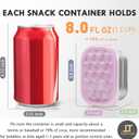 8oz Small (1 CUP) Stainless Steel Snack Containers for Kids and Toddlers (Ages 1-3) | Easy Open Leak Proof Food Containers with Silicone Lids - Perfect Metal Lunch Box for Daycare and School