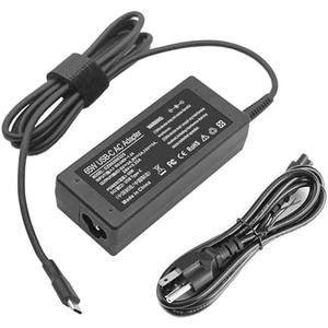 65W 45W USB C Laptop Power Replacement Adapter Charger for Lenovo Chromebook/Yoga/ThinkPad/HP Chromebook/Dell Laptop USB Type C Power Adapter