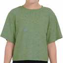 Girls Short Sleeve Crop Tops Kids Fashion Athletic Crew Neck Cropped T Shirts Casual Basic Tees