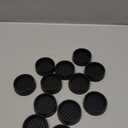 1.5x1.5 Round Rubber Furniture Caster Cups, Anti-Sliding Furniture Pads Bed Stopper Floor Protectors with Grip - Protect Any Flooring (12 Pcs Black)