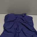 Aleumdr Women Vintage Tummy Control Two Piece Tankini Swimsuits Swimdress Push up Swimwear Bathing Suits (Large, Deep Blue)