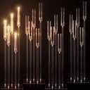 4 Set 5 Arms Acrylic Candelabra Tall Candle Holders Wedding Table