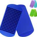 Silicone Mini Ice Cube Trays 2 Pack, 160 Small Ice Cube Molds Easy Release Crushed Ice Cube for Chilling Whiskey Cocktail, BPA Free Flexible Stackable and Durable Soft Mold Storage Containers
