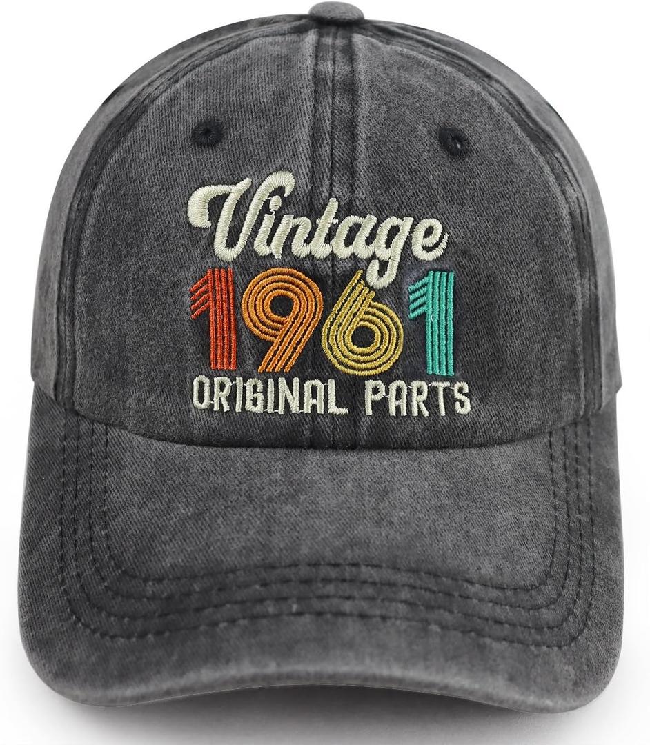 90th 80th 70th 60th 50th 40th 30th Birthday Gifts for Women Men, Vintage 1936 1946 1956 1966 1976 1986 1996 Hat (Gray)
