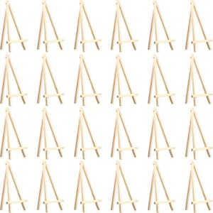 24 Pack Mini Wood Display Easel (8 Inch)