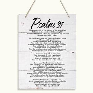 Timeless Psalm 29 Wall Art - Vintage Wooden Plaque Sign, Bible Verse Home Decor for Farmhouse, Church