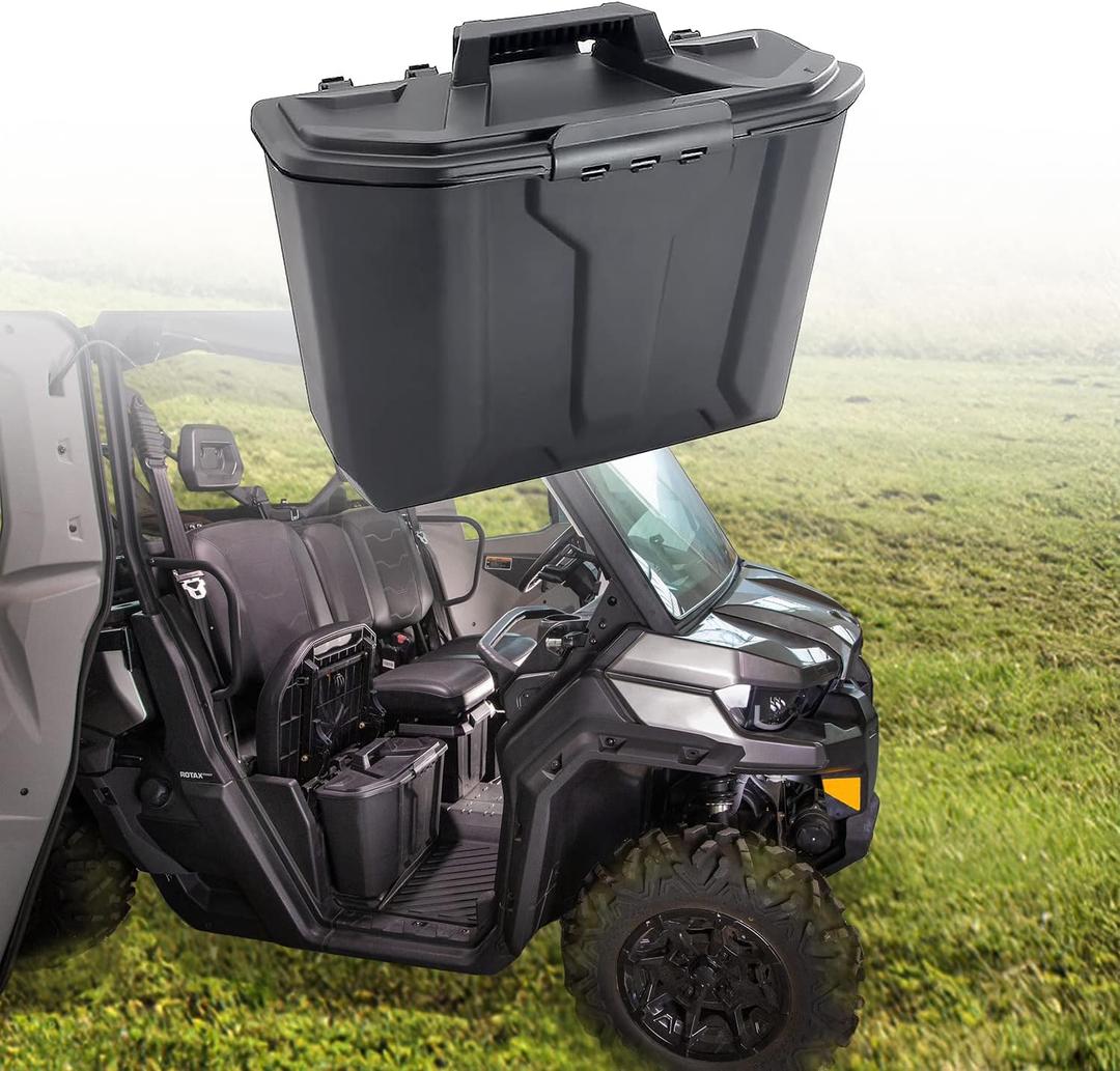 Removable Storage Bin Compatible with Can Am Defender, Passenger Underseat Waterproof Storage Box Compatible with HD5/HD8/Max HD8/HD10/Max HD10 2016-2024,Replace #715003314