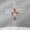 Chunful Acrylic Christian Jesus Gift for Women Men Acrylic Standing Cross Religious Inspirational Gifts with Bible Verse and Prayers Sunflower Cross for Friends Mom Wife Colleague(Fresh Style)