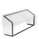 Carlisle FoodService Products Buffet Bar Sneeze Guard with Aluminum Frame for Catering, Buffets, Restaurants, Plastic, 48 x 12.19 x 25.5 Inches, Black