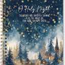 XNXLDYLH Christian Christmas Village Notebook Journal, O Holy Night Church Spiral Notebook, Bible Study Prayer Journals Notebooks for Women, Christmas Christian Office School Supplies Gifts, 5.5x8.3In