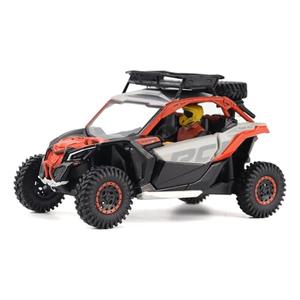 Diecast Masters BRP Bombardier Models 1:32 Scale Diecast Replica Can-Am Maverick X3 X rs Turbo RR Sand Version, Chalk Gray & Magma Red | Item 60003