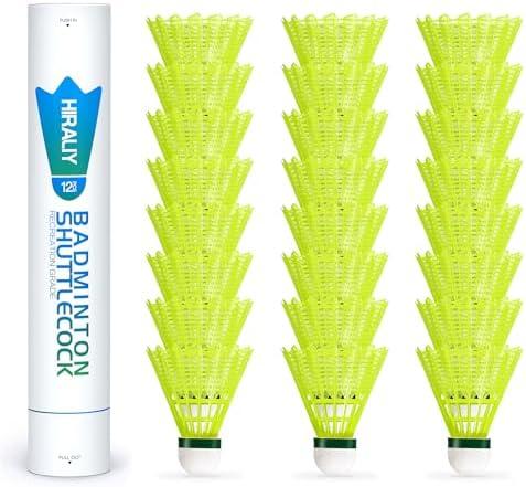 HIRALIY Badminton Birdies,Nylon Badminton Shuttlecocks with Stability Durability for Baseball Batting Practice Training,High Speed Birdie Balls for Backyards Indoor Outdoor Sports Activities 24 Pack