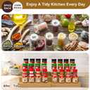 Spice Rack Organizer for Cabinet 2Pack, 3 Tier Expandable Bamboo Spice Storage, Great for Kitchen Cabinet, Cupboard,Pantry and More(Natrual) (Natural1)