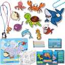 75PCS Shrinky Dinks Kit for Kids - Shrink Art with Shrinky Dink Sheets, 24 Pre-Cut Charms & Learning Cards | DIY Crafts, Christmas Ornaments & Keychains | No-Mess Activity for Boys & Girls Age 6+