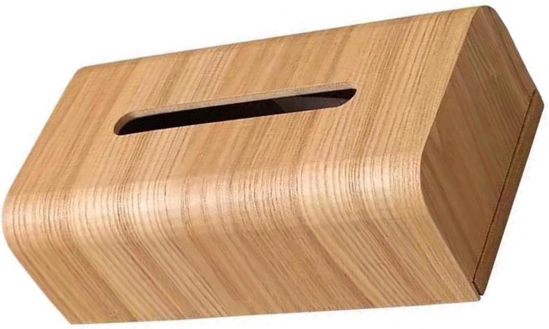 Wooden Tabletop Tissue Box Holder Japanese Style Desktop Napkin Organizer for Home and Hotel