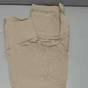 TAFLE Men’s Linen Pants Casual Beach Yoga Pants Elastic Waist Drawstring Straight Leg Loose Lightweight Trousers with Pockets Khaki