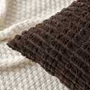 MIULEE Pack of 2 Corduroy Decorative Lumbar Throw Pillow Covers 20x12 Inch Soft Boho Striped Pillow Covers Modern Farmhouse Home Decor for Sofa Living Room Couch Bed Dark Brown