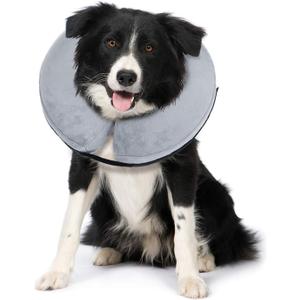 BENCMATE Protective Inflatable Collar for Dogs and Cats - Soft Pet Recovery Collar Does Not Block Vision E-Collar (Medium, Grey) BENCMATE Protective Inflatable Collar for Dogs and Cats - Soft Pet Recovery Collar Does Not Block Vision E-Collar (Medium, Grey)