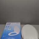 Huttdmel Elongated Toilet Seat 18.5", Soft Close Quiet Lid, Top & Bottom Mount, Never Loosen Hinges, Easy Install, Heavy Duty PP No Yellowing, Fits Standard Elongated Toilets, White