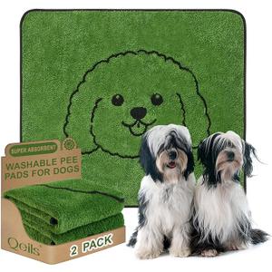 Qeils Reusable Puppy Pads, Washable Pee Pads for Dogs 2 Pack Durable Absorbent Leakproof Dog Training Pads for Home or Travel, NonSlip Wee Wee Pads Potty Pads 36"x41"