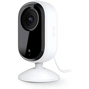 Arlo Essential Security Camera 2K | Indoor Only| 2nd Gen | Baby Monitor & Pet Camera | Wired Automated Privacy Shield, 2-Way Audio, Night Vision, Live Stream, Motion Alerts & Notifications White,1 Cam