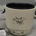 OSBA Mini Rice Cooker, 1L Small Rice Cooker 2 Cup-uncooked Travel Rice Maker 12V for Car with Steamer, Auto Keep Warm Suitable For 1-2 People, White