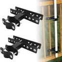 Foozet Patio Umbrella Holder - Heavy Duty Outdoor Deck Shade Balcony Umbrella Stand Attaches to Railing Maximizing Patio Space, Bench Deck Umbrella Mount Fixed Clip Umbrella Clamp2 Pack