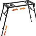 STRICH Collapsible Piano Keyboard Stand - Adjustable and Portable Heavy Duty Music Stand - Fits 54/61/88 Key Electric Digital Pianos - Sturdy Musical Keyboard Table