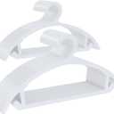 ABHENG 60 Pack Kids Hangers, Non-Slip & Sturdy Coat Hangers, Ultra-Thin Plastic Suit Hangers for 7-12 Years Old, Dry & Wet Dual-Use Multi-Scenario Storage, Holds Up to 11 LB, 14" W, White, UAPY0960W